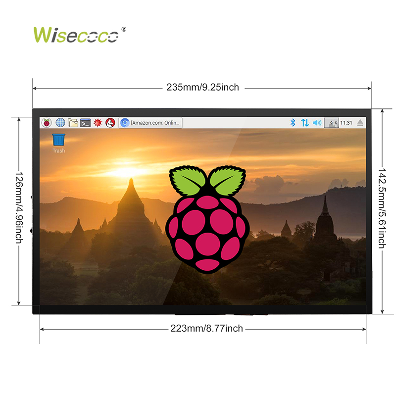 5 7 10.1 Inch 1024*600 HD Ips  - đánh giá và giá Raspberry Pi 10.1 Inch Capacitive Touch Screen Ips